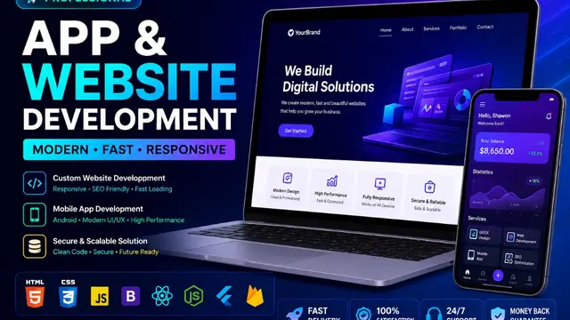 I will create a secure and responsible website and application for you