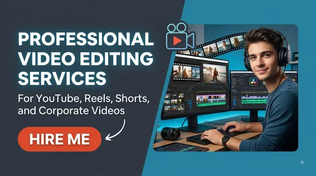 I will do professional video editing for YouTube, Reels, and Shorts